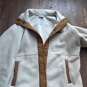 Columbia Cream and Tan Sherpa Jacket